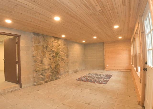 311 Chinook Ln, Sugar Grove, OH 43155 - below grade area featuring recessed lighting and wood ceiling