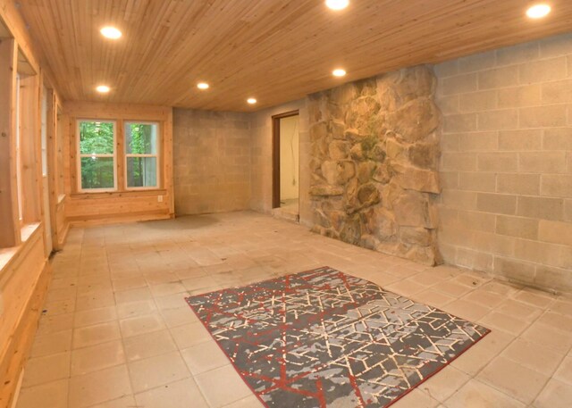 311 Chinook Ln, Sugar Grove, OH 43155 - basement featuring wood ceiling and recessed lighting