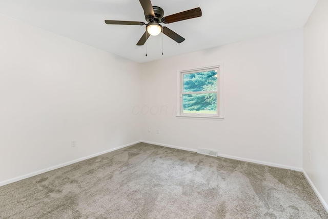 5786 Thompson Rd, Columbus, OH 43230 - carpeted spare room featuring baseboards and ceiling fan