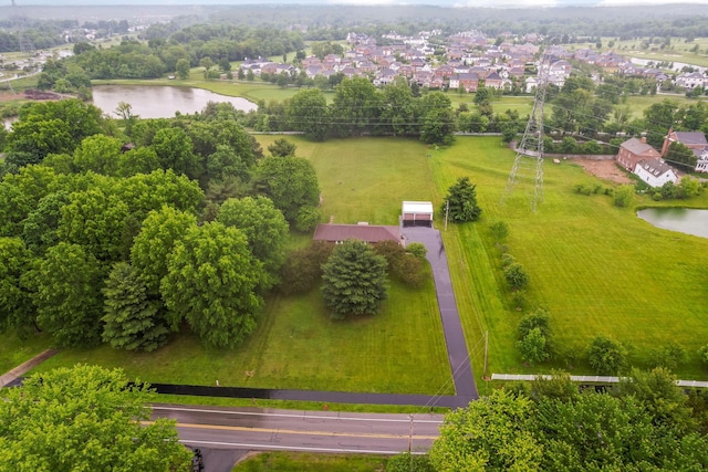 5786 Thompson Rd, Columbus, OH 43230 - aerial perspective of suburban area featuring a nearby body of water