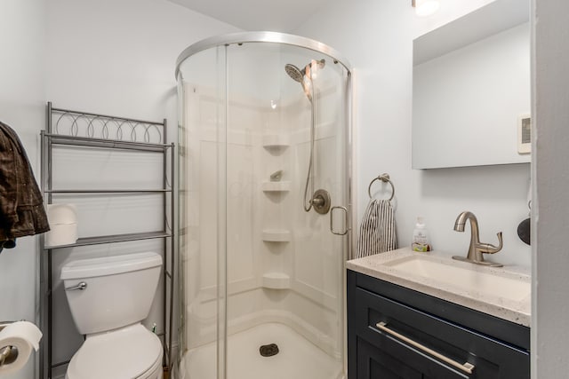 526 N Columbus St, Lancaster, OH 43130 - bathroom with a shower stall, vanity, and toilet