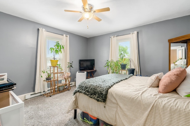 526 N Columbus St, Lancaster, OH 43130 - bedroom with carpet and a ceiling fan