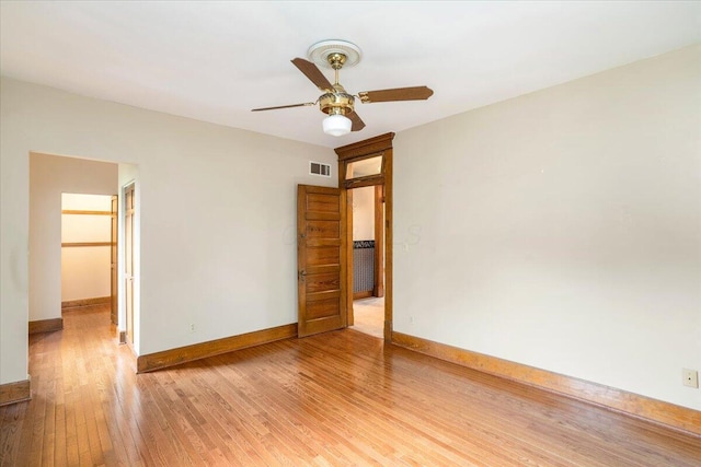 355 W 7th Ave, Columbus, OH 43201 - unfurnished room featuring ceiling fan, light wood-style floors, and baseboards