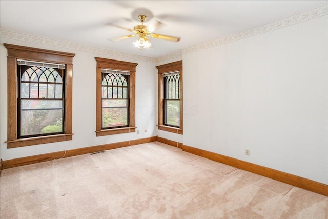 355 W 7th Ave, Columbus, OH 43201 - unfurnished room with baseboards, carpet floors, and ceiling fan