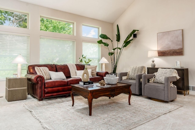 7019 Blakemore Ln, Dublin, OH 43016 - living area featuring light colored carpet, healthy amount of natural light, and baseboards