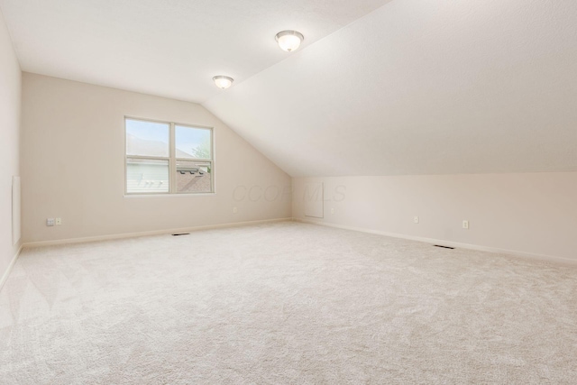 7019 Blakemore Ln, Dublin, OH 43016 - additional living space featuring lofted ceiling, baseboards, and carpet flooring