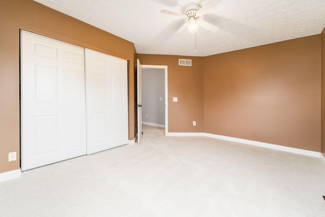 544 Courtright Ct, Pickerington, OH 43147 - unfurnished bedroom featuring light carpet, a closet, baseboards, and a ceiling fan