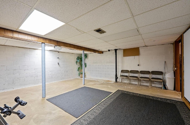 300 Stockbridge Rd, Columbus, OH 43207 - unfinished basement with a drop ceiling