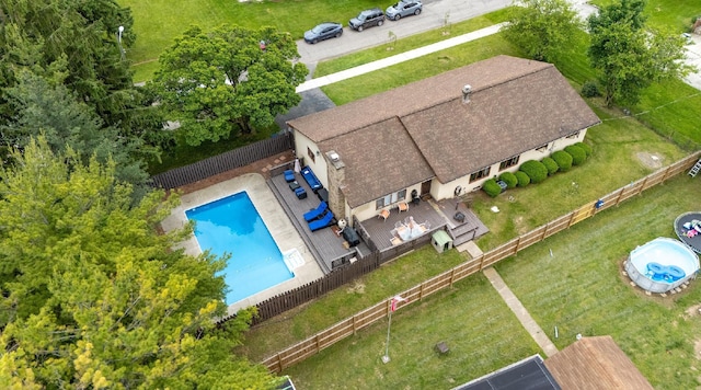 300 Stockbridge Rd, Columbus, OH 43207 - view from above of property featuring a pool