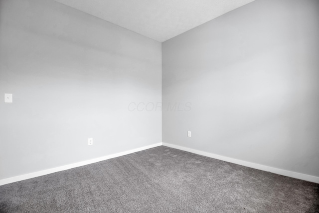 294 Shady Hollow Dr, Commercial Point, OH 43116 - empty room with dark colored carpet and baseboards