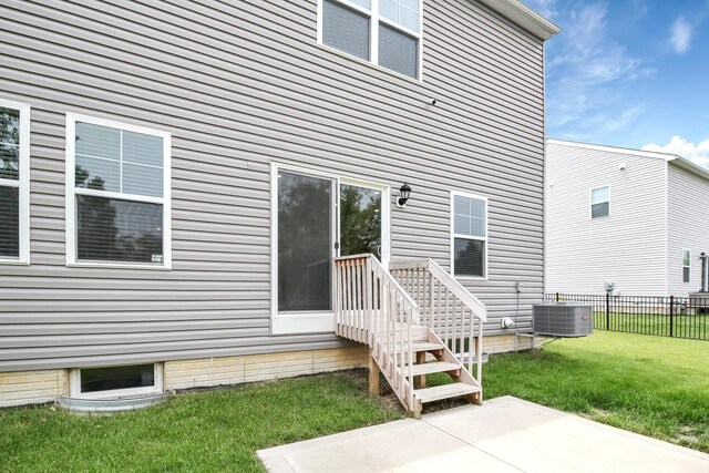 294 Shady Hollow Dr, Commercial Point, OH 43116 - rear view of house with a patio area and central air condition unit