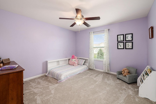 118 Firestone Dr, Delaware, OH 43015 - carpeted bedroom with baseboards and a ceiling fan