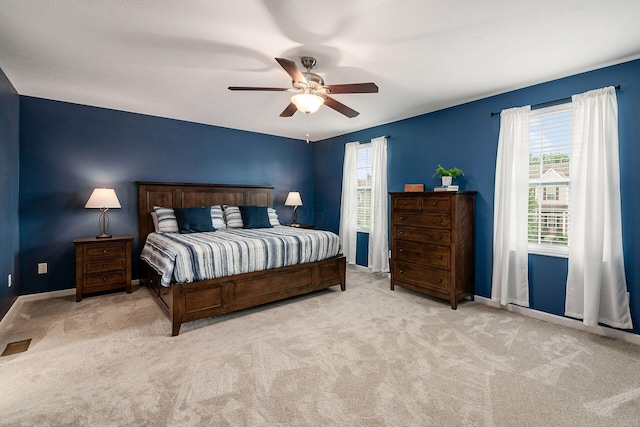 118 Firestone Dr, Delaware, OH 43015 - bedroom featuring carpet flooring, baseboards, and a ceiling fan