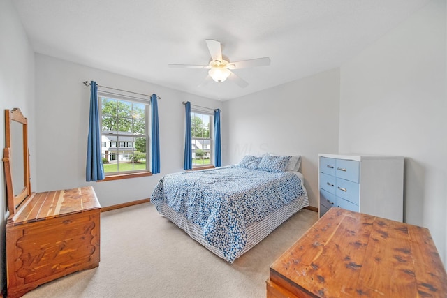 6962 Whitetail Ln, Westerville, OH 43082 - bedroom with carpet, baseboards, and ceiling fan
