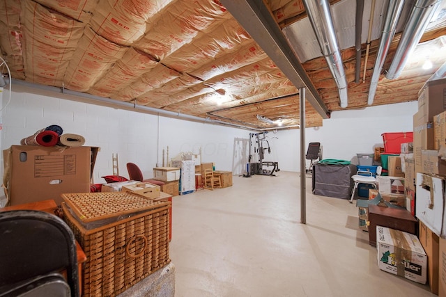 6962 Whitetail Ln, Westerville, OH 43082 - unfinished basement with concrete block wall