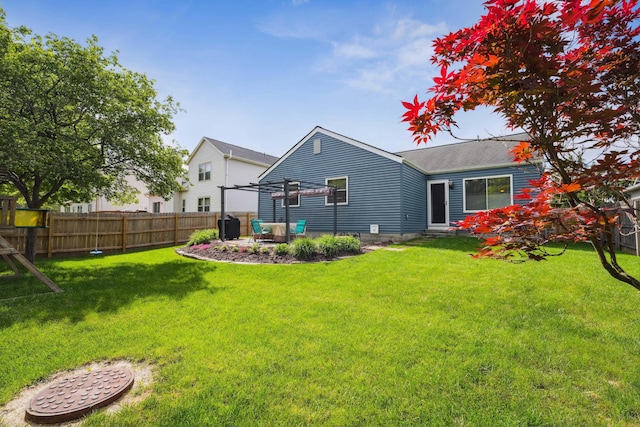 5718 Brook Hollow Dr, Hilliard, OH 43026 - rear view of property with a pergola, a shingled roof, and a patio area