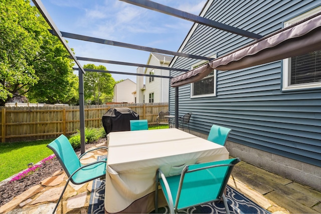 5718 Brook Hollow Dr, Hilliard, OH 43026 - view of patio / terrace featuring area for grilling and outdoor dining space