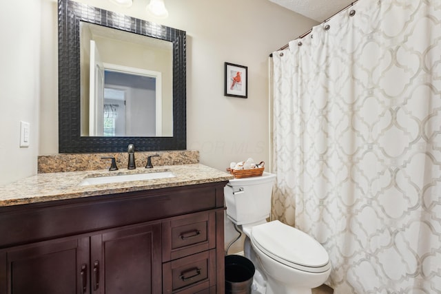 5718 Brook Hollow Dr, Hilliard, OH 43026 - full bath featuring toilet, vanity, and a shower with shower curtain