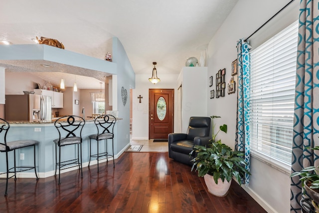 5718 Brook Hollow Dr, Hilliard, OH 43026 - entryway featuring dark wood-style flooring and baseboards