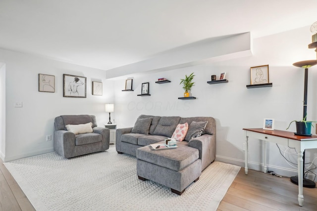 1450 Cliff Ct Unit 25, Columbus, OH 43204 - living area with hardwood / wood-style flooring and baseboards