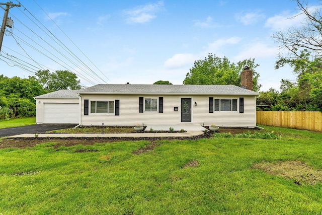 3998 Scioto Darby Creek Rd, Hilliard, OH 43026 - ranch-style home featuring a chimney and asphalt driveway