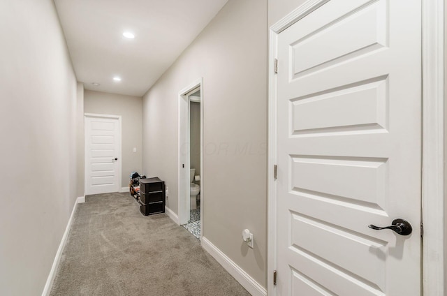 626-628 Wilson Ave, Columbus, OH 43205 - hallway with carpet flooring, baseboards, and recessed lighting