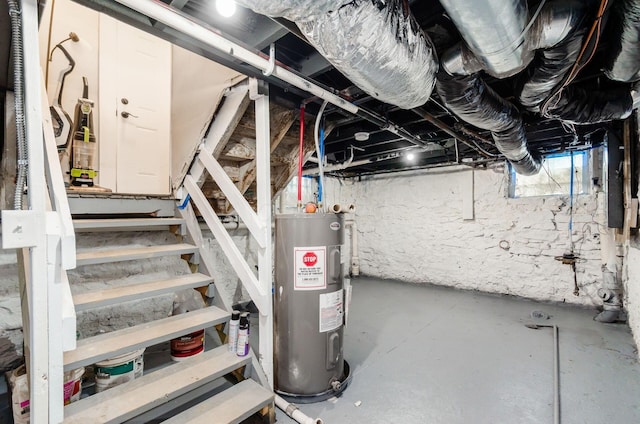 626-628 Wilson Ave, Columbus, OH 43205 - basement with water heater and stairs