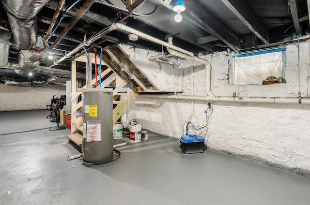 626-628 Wilson Ave, Columbus, OH 43205 - unfinished below grade area with electric water heater