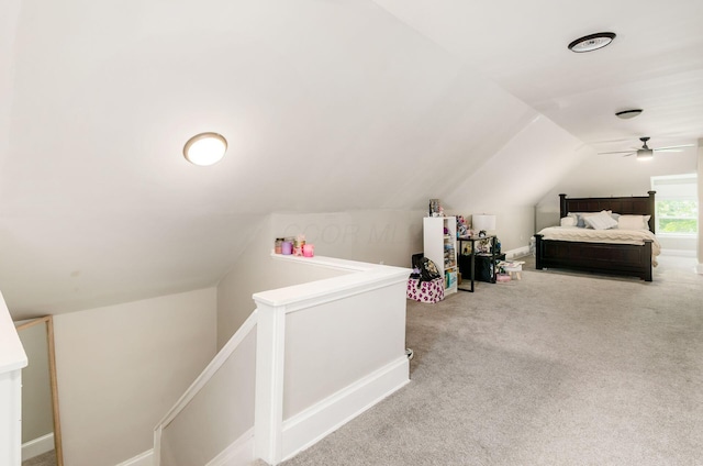 626-628 Wilson Ave, Columbus, OH 43205 - bedroom featuring vaulted ceiling, carpet flooring, and a ceiling fan