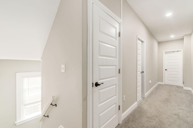 626-628 Wilson Ave, Columbus, OH 43205 - hall featuring baseboards, light carpet, and recessed lighting
