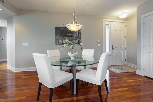 873 S Pearl St, Columbus, OH 43206 - dining space featuring baseboards, wood finished floors, and recessed lighting
