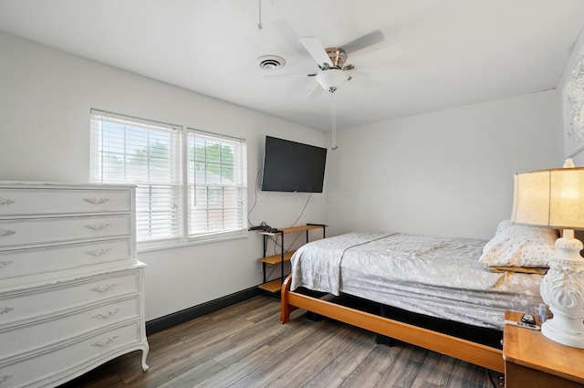 538 S Otterbein Ave Unit 2E, Westerville, OH 43081 - bedroom featuring wood finished floors and ceiling fan