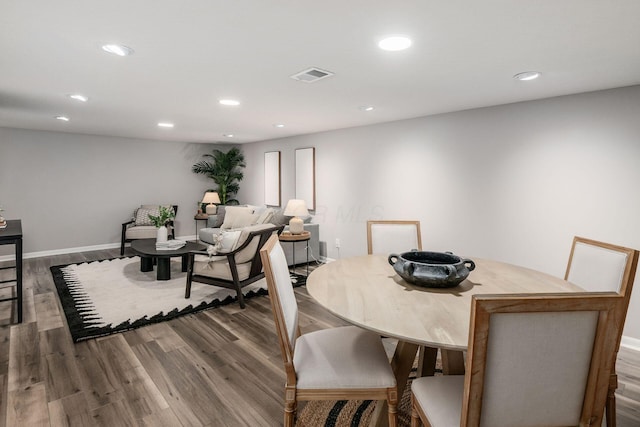 2105 Chardon Rd, Columbus, OH 43220 - dining area featuring recessed lighting, wood finished floors, and baseboards