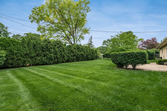 2105 Chardon Rd, Columbus, OH 43220 - view of grassy yard with a patio area