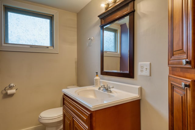 216 N St, Utica, OH 43080 - half bath with vanity, toilet, and baseboards