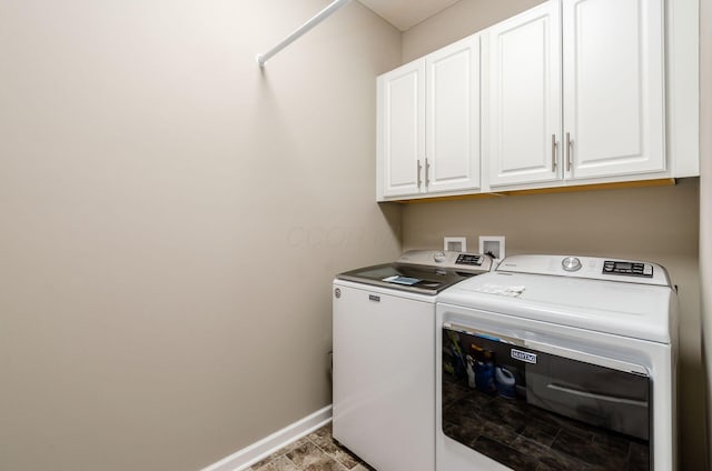 7839 Eastcross Dr, New Albany, OH 43054 - laundry room with cabinet space, independent washer and dryer, and baseboards