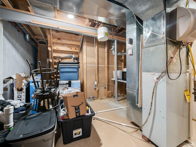 263 Timber Hearth Ct, Newark, OH 43055 - unfinished basement featuring concrete block wall