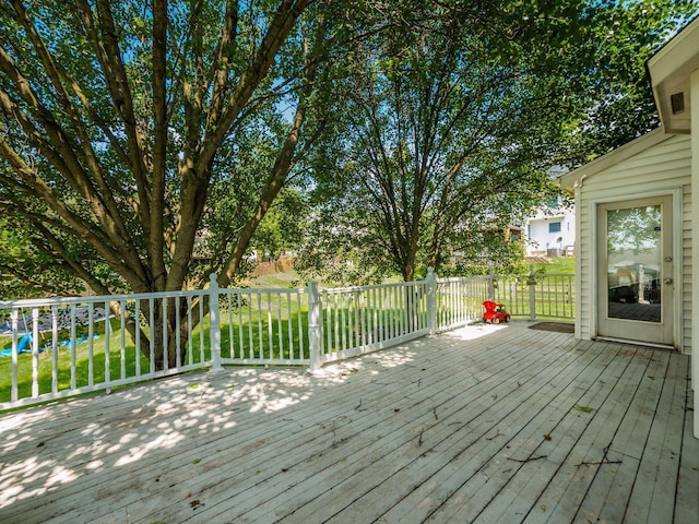 263 Timber Hearth Ct, Newark, OH 43055 - wooden terrace with a lawn