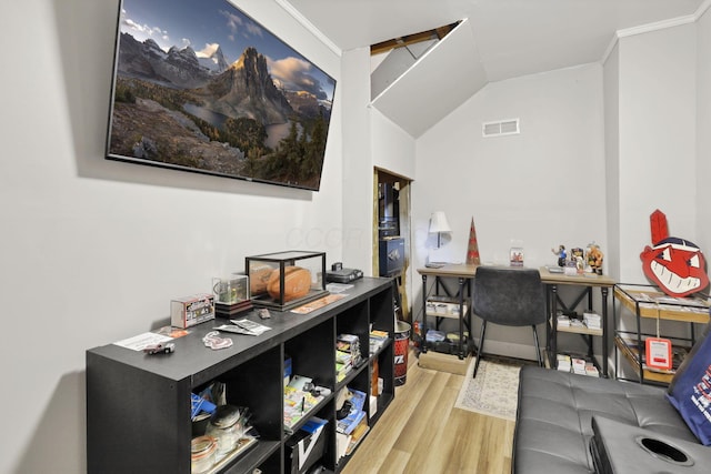 226 Purple Finch Loop, Pataskala, OH 43062 - office featuring wood finished floors and lofted ceiling