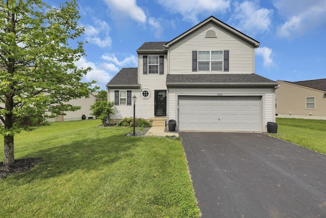 226 Purple Finch Loop, Pataskala, OH 43062 - traditional-style home with driveway, a garage, a front yard, and roof with shingles