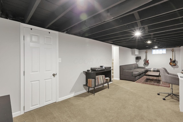 2538 Lexington Ave, Columbus, OH 43211 - basement with carpet floors and baseboards