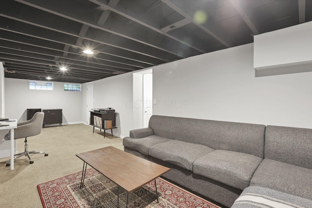 2538 Lexington Ave, Columbus, OH 43211 - living area with carpet flooring and a desk