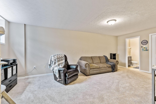 5290 Berthold Pass Dr, Dublin, OH 43016 - carpeted living room with baseboards and a textured ceiling