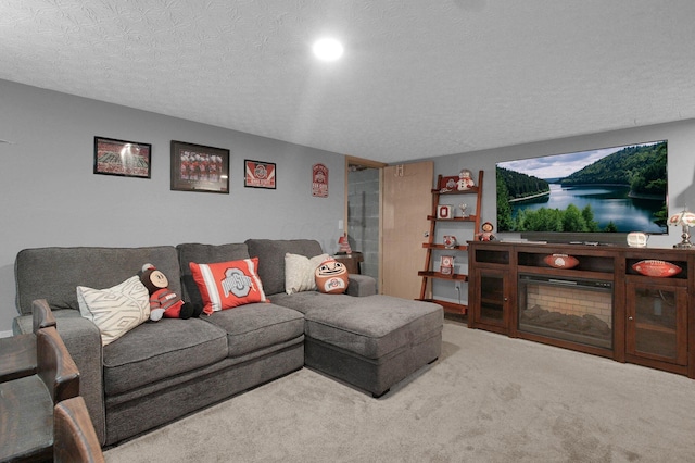 4057 Blendon Point Dr Unit 60A, Columbus, OH 43230 - carpeted living area with a textured ceiling