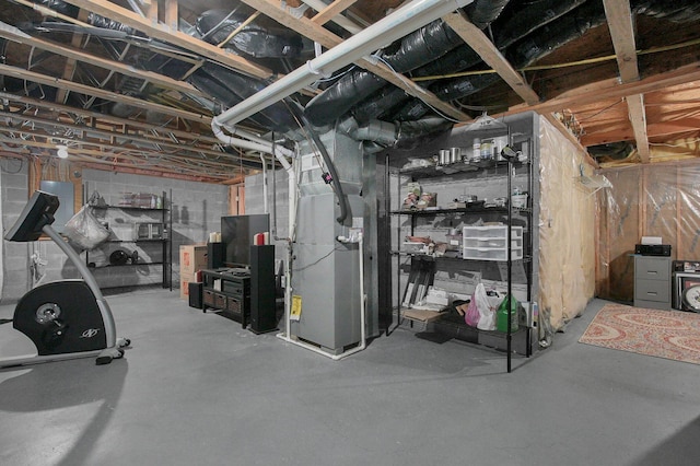 4057 Blendon Point Dr Unit 60A, Columbus, OH 43230 - unfinished basement featuring heating unit