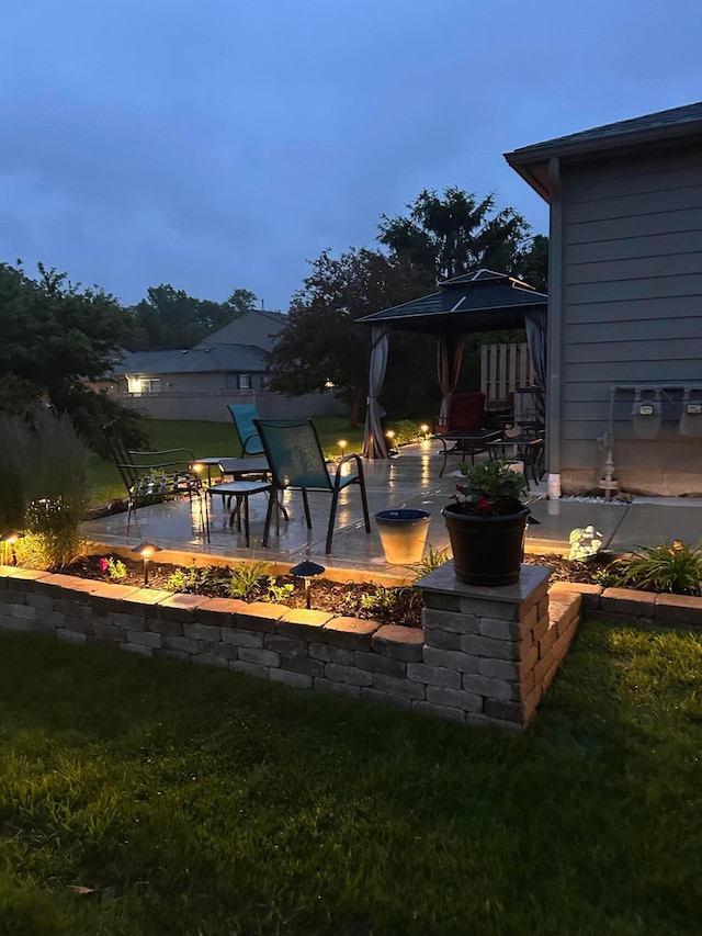 4057 Blendon Point Dr Unit 60A, Columbus, OH 43230 - view of patio / terrace featuring a gazebo