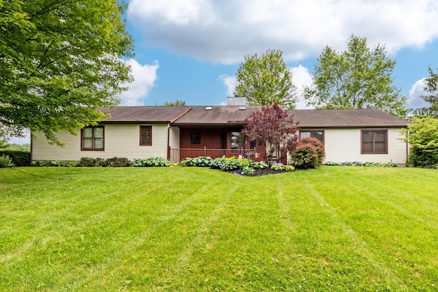 3753 Homer Rd NW, Utica, OH 43080 - view of front of house featuring a front lawn and a chimney
