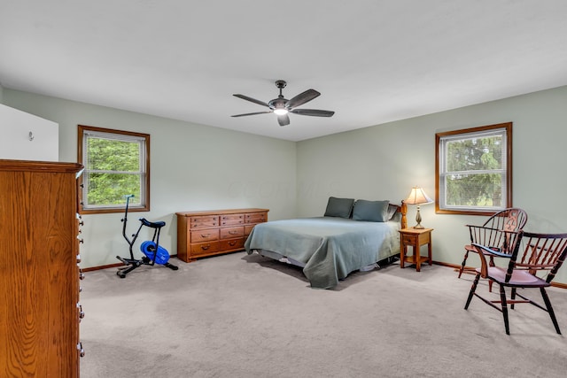 3753 Homer Rd NW, Utica, OH 43080 - bedroom with carpet floors, baseboards, and a ceiling fan