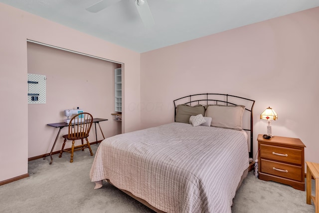 3753 Homer Rd NW, Utica, OH 43080 - bedroom featuring carpet floors, baseboards, and a ceiling fan