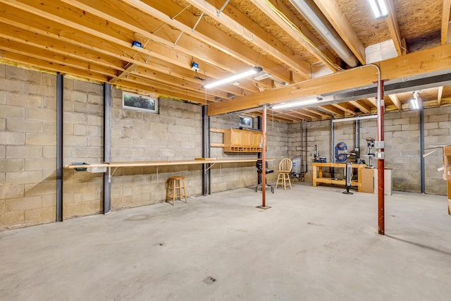 3753 Homer Rd NW, Utica, OH 43080 - unfinished basement featuring concrete block wall